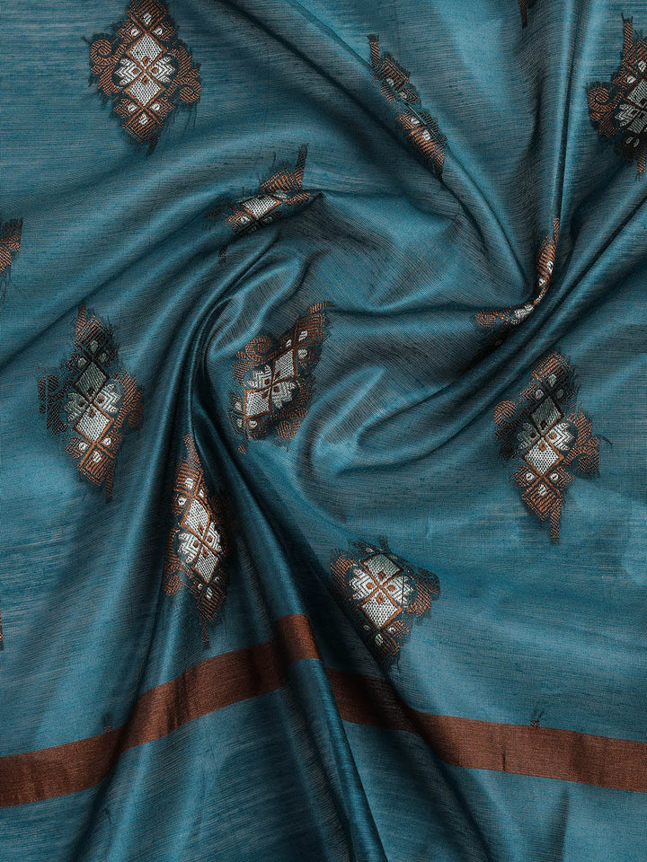 Woven Chanderi Unstitched Suit With Dupatta