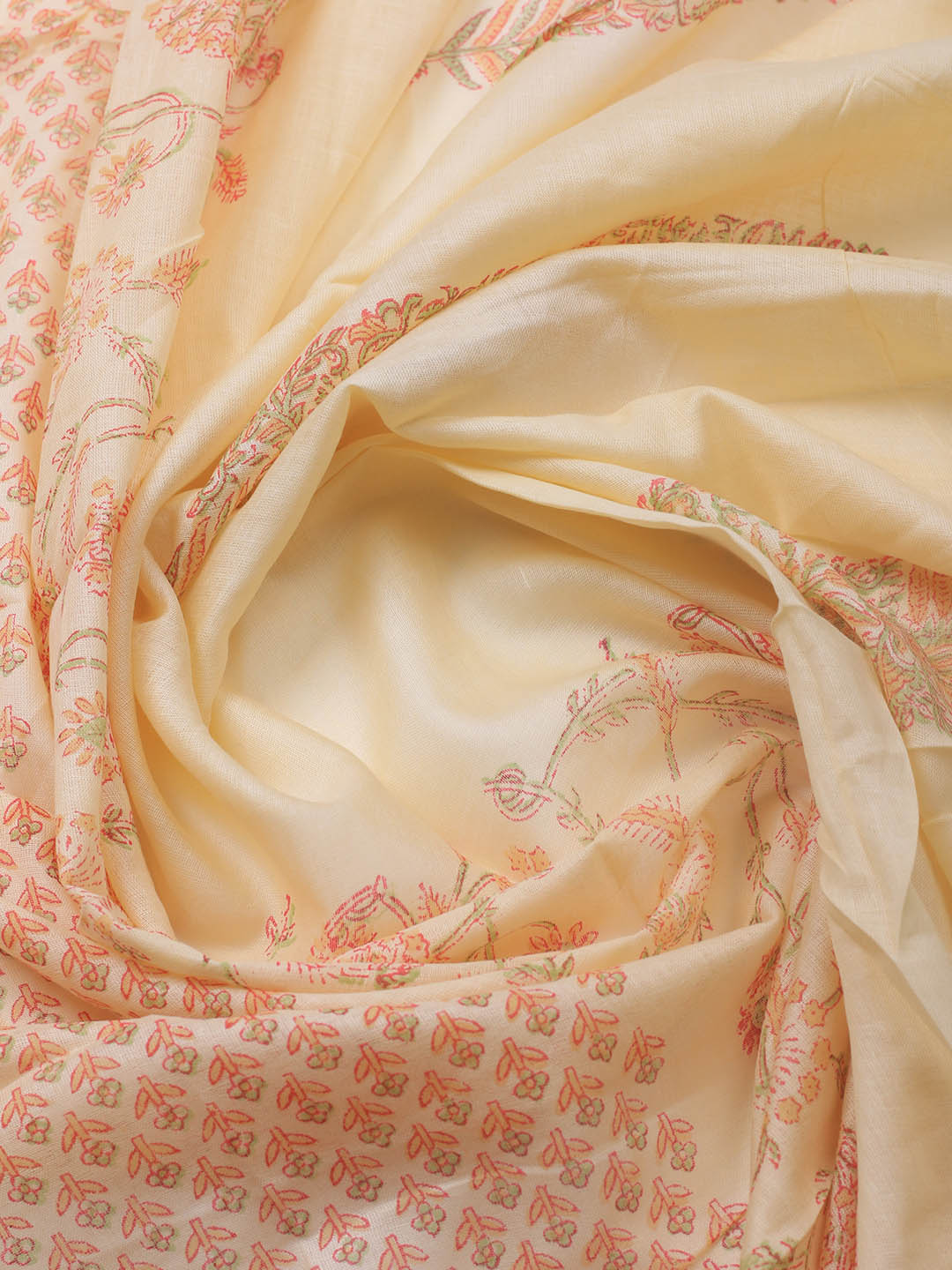 Printed Cotton Blend Unstitched Suit Piece With Dupatta