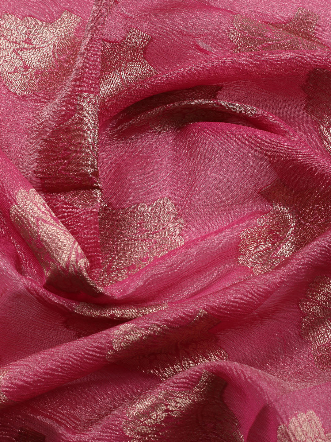 Neck Embroidered Tissue Unstitched Suit Piece With Dupatta