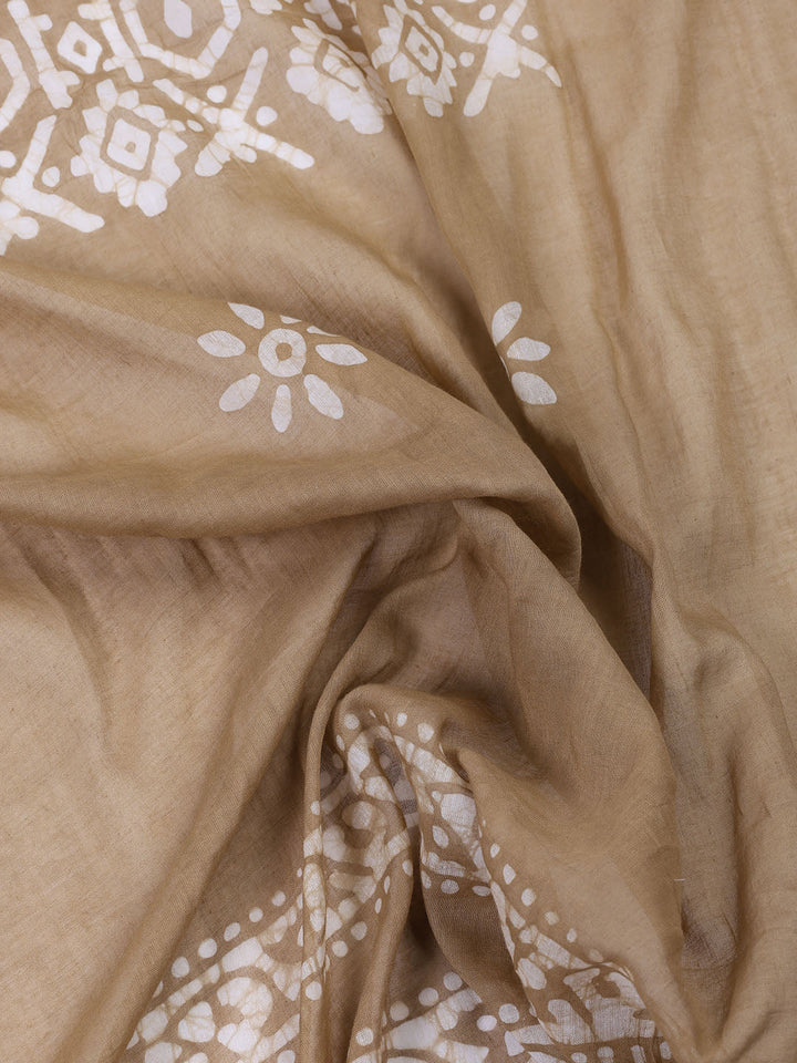 Printed Cotton Blend Unstitched Suit Piece With Dupatta