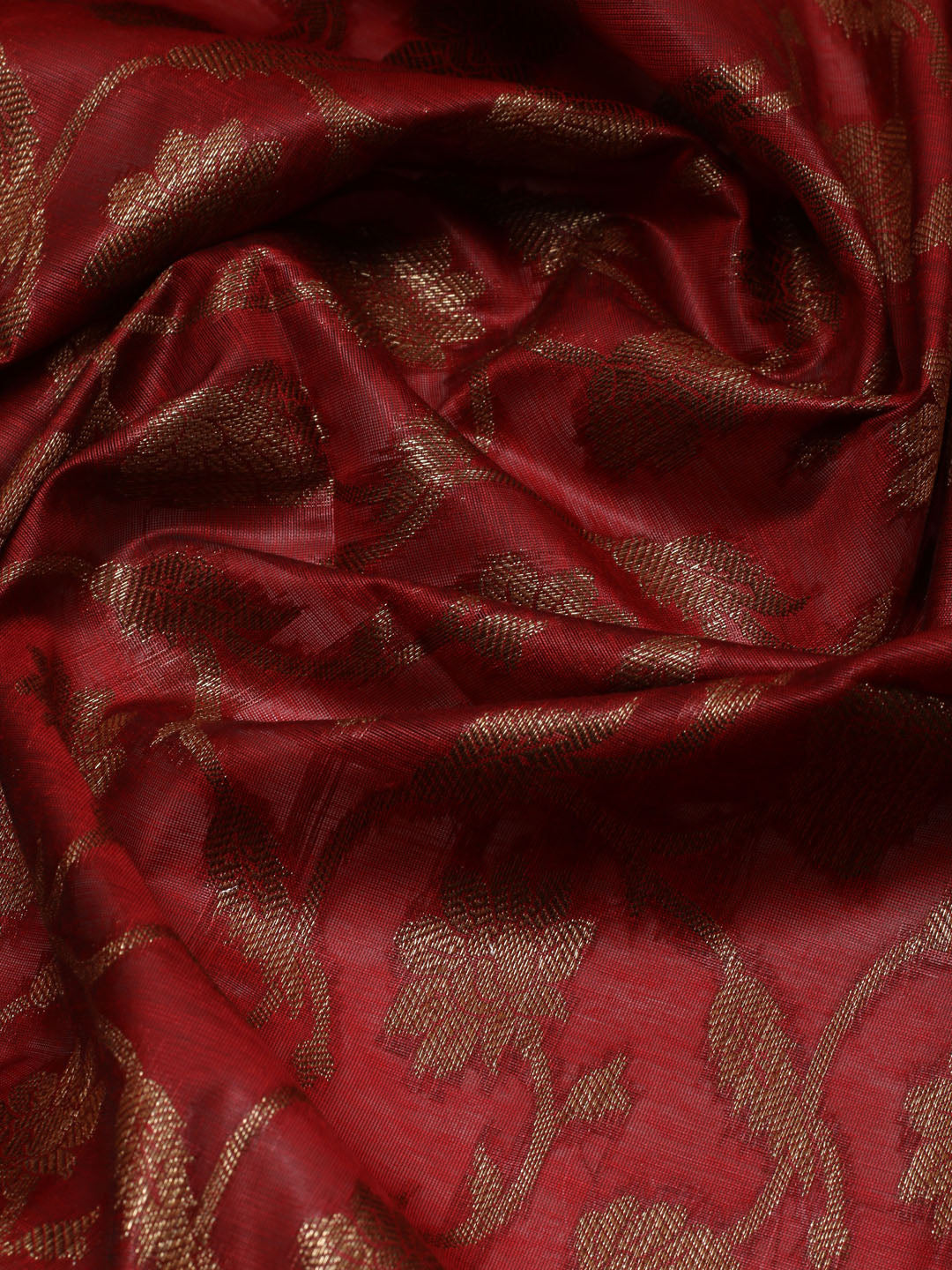 Neck Embroidered Chanderi Unstitched Suit Piece With Dupatta