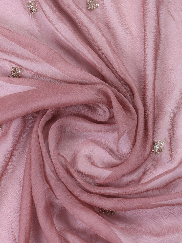 Neck Embroidered Tissue Unstitched Suit With Dupatta