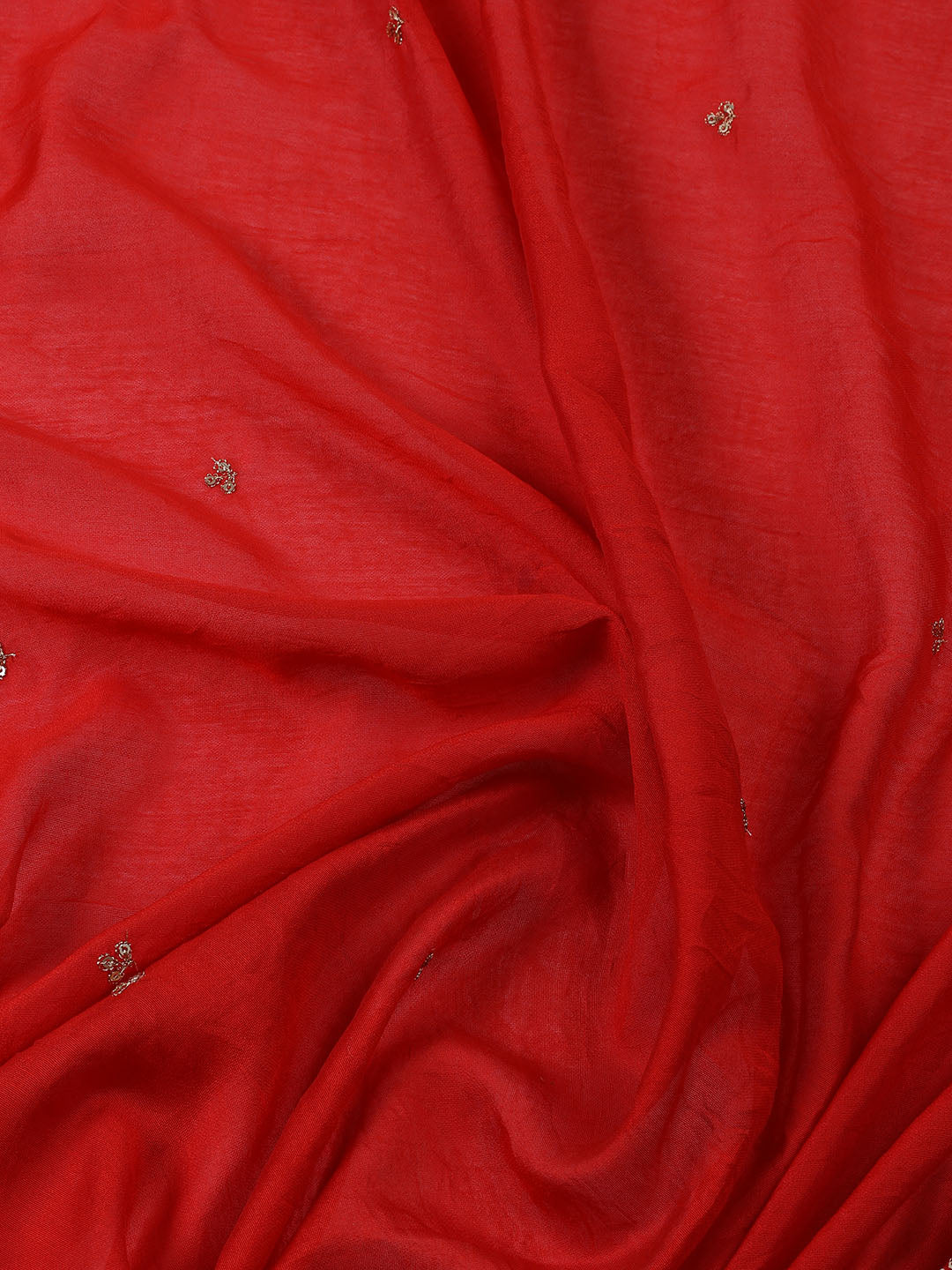 Neck Embroidered Cotton Blend Unstitched Suit With Dupatta