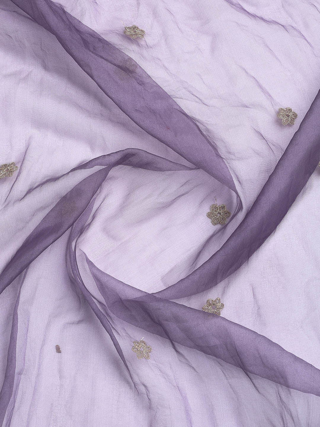 Neck Embroidery Organza Unstitched Suit Piece With Dupatta