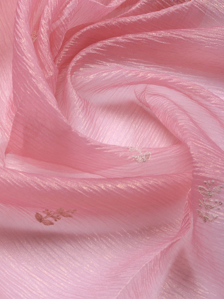 Neck Embroidery Organza Unstitched Suit Piece With Dupatta