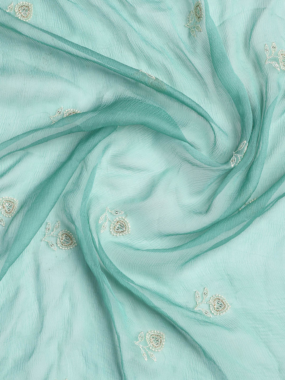 Embroidered Organza Unstitched Suit Piece With Dupatta
