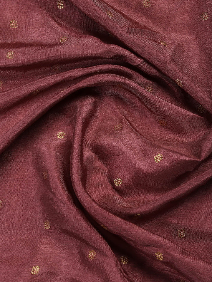 Embroidered Chanderi Unstitched Suit Piece With Dupatta