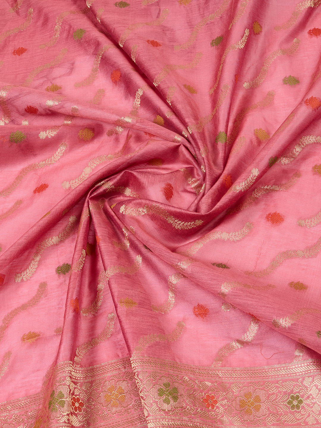 Woven Chanderi Unstitched Suit With Dupatta