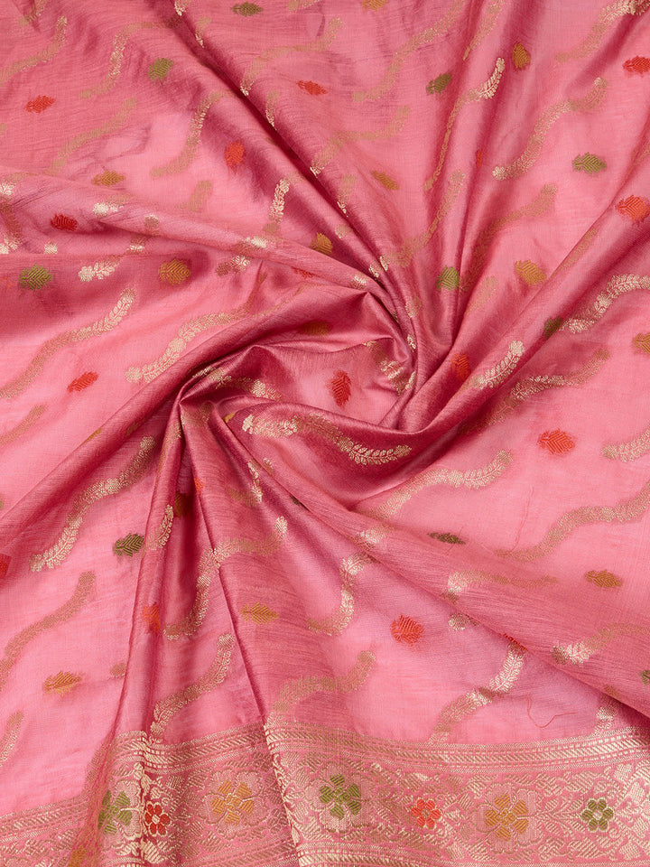Woven Chanderi Unstitched Suit With Dupatta
