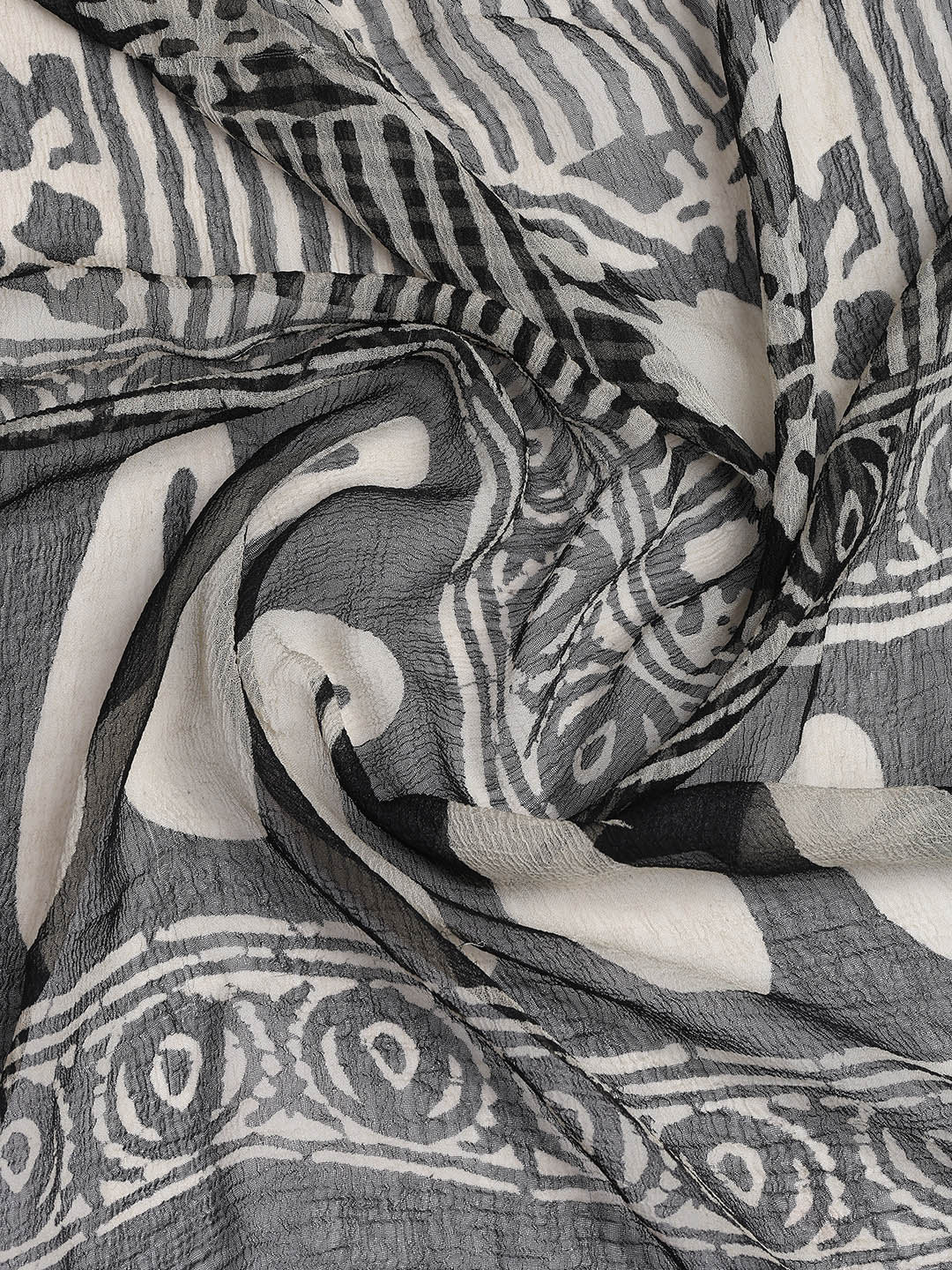 Printed Cotton Blend Unstitched Suit With Dupatta