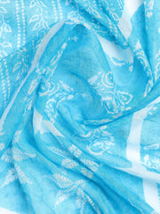 Printed Cotton Blend Unstitched Suit With Dupatta