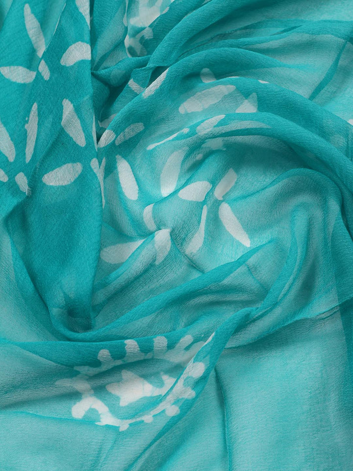 Printed Cotton Blend Unstitched Suit Piece With Dupatta