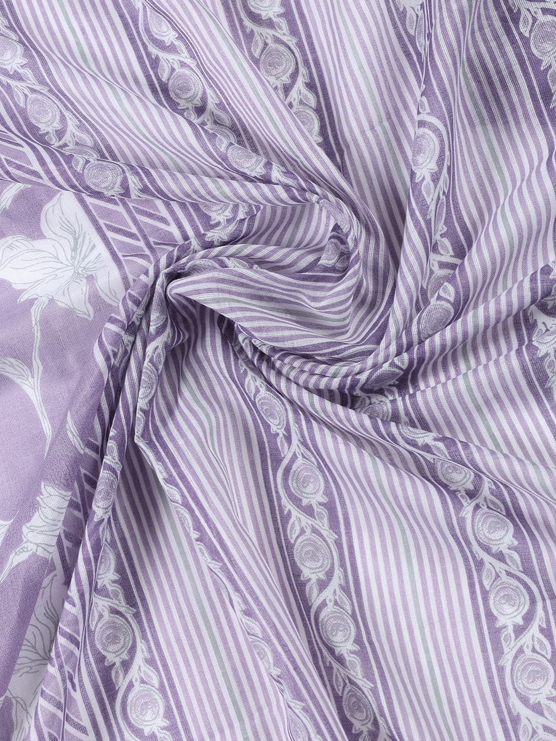 Neck Patti Cotton Blend Unstitched Suit With Dupatta