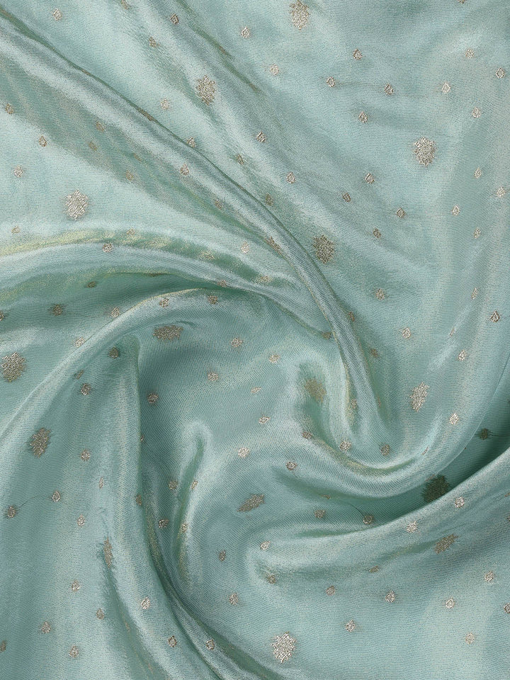 Embroidered Art Silk Unstitched Suit Piece With Dupatta