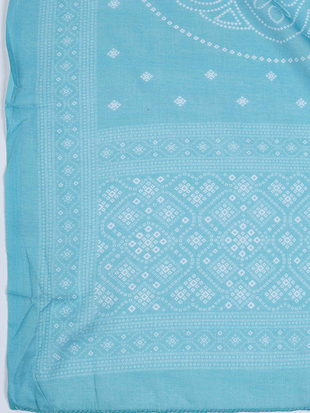 Neck Work Cotton Blend Unstitched Suit With Dupatta
