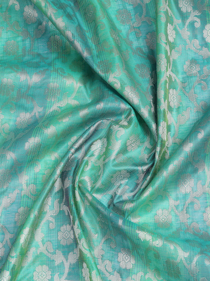 Woven Chanderi Unstitched Suit With Dupatta