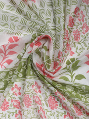 Printed Cotton Blend Unstitched Suit With Dupatta