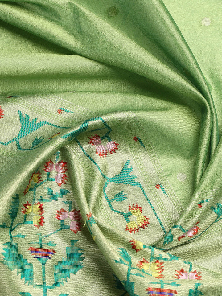 Woven Chanderi Unstitched Suit Piece With Dupatta