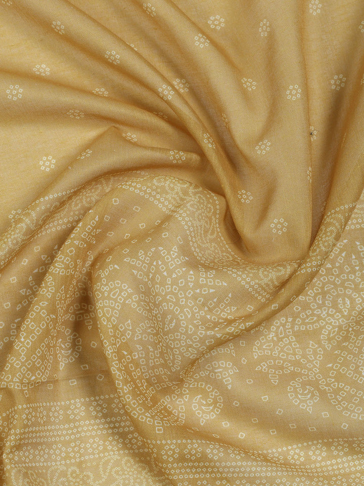 Neck Work Cotton Blend Unstitched Suit With Dupatta
