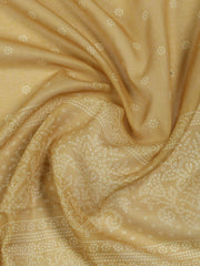 Neck Work Cotton Blend Unstitched Suit With Dupatta