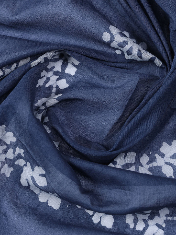Printed Cotton Blend Unstitched Suit With Dupatta