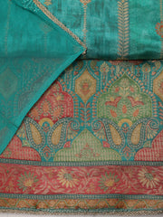 Neck Embroidered Handloom Unstitched Suit With Dupatta