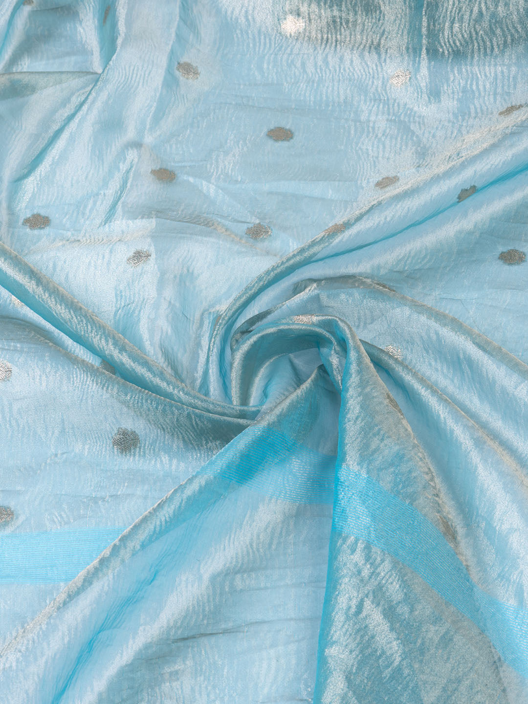 Neck Embroidered Tissue Unstitched Suit Piece With Dupatta