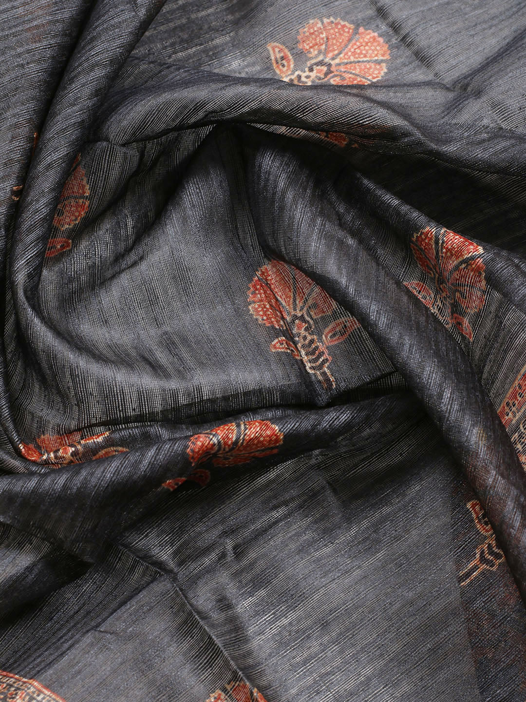 Neck Embroidered Chanderi Unstitched Suit With Dupatta