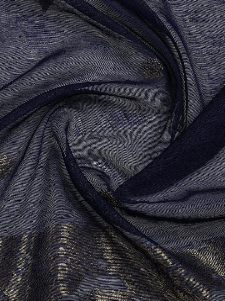 Woven Chanderi Unstitched Suit Piece With Dupatta