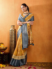 Patola Zari Border Art Silk Woven Saree