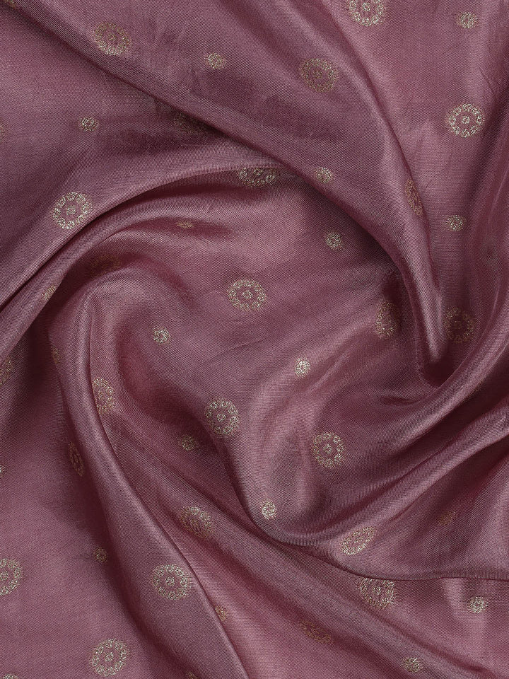 Embroidered Art Silk Unstitched Suit Piece With Dupatta