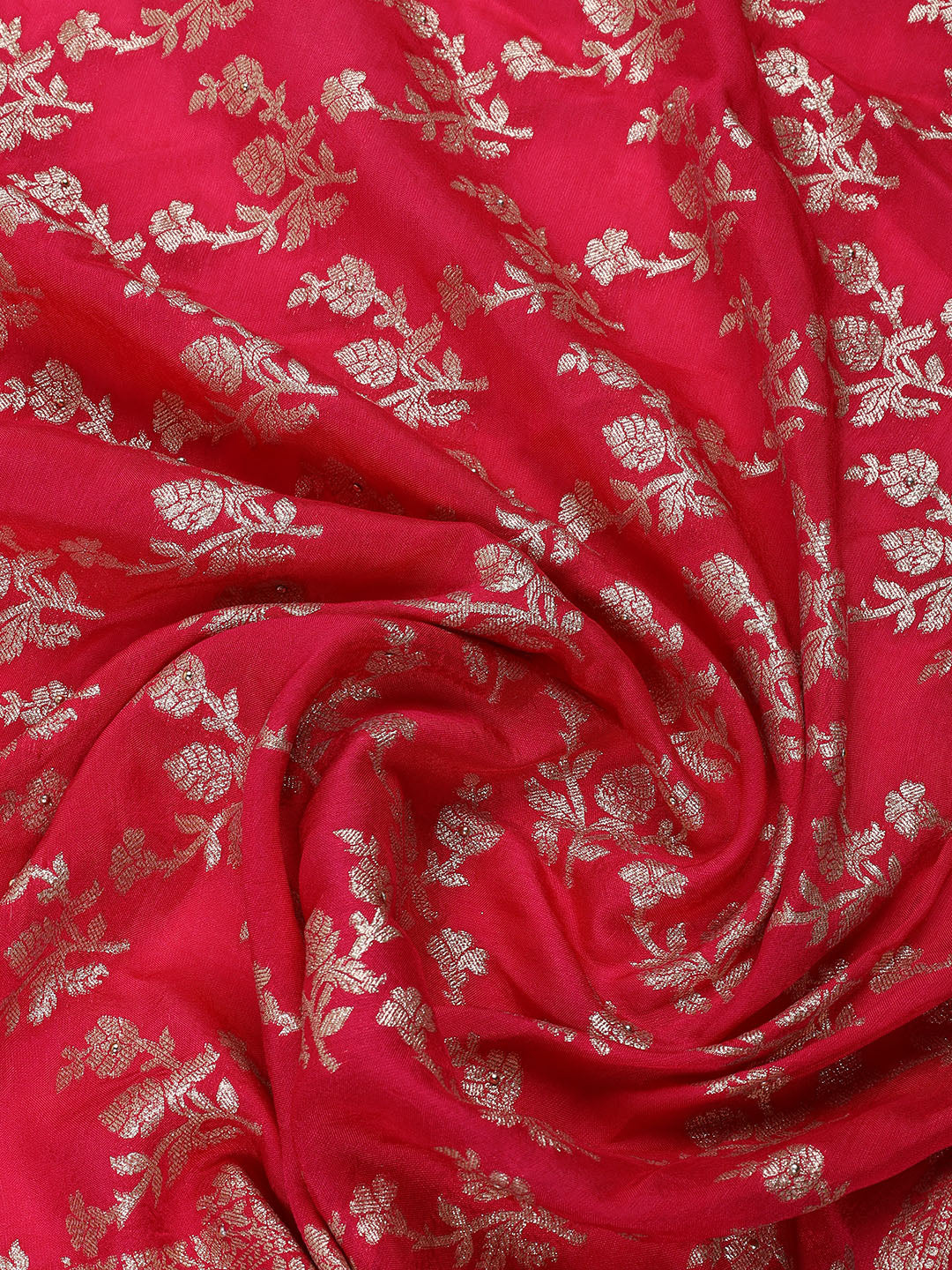 Woven Art Silk Unstitched Suit Piece With Dupatta