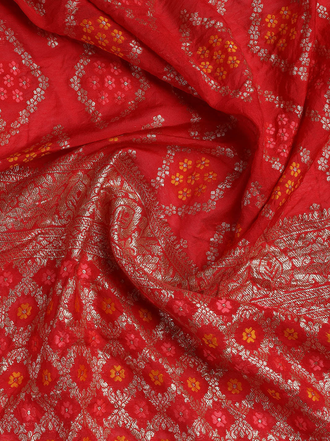 Neck Embroidery Chanderi Unstitched Suit With Dupatta