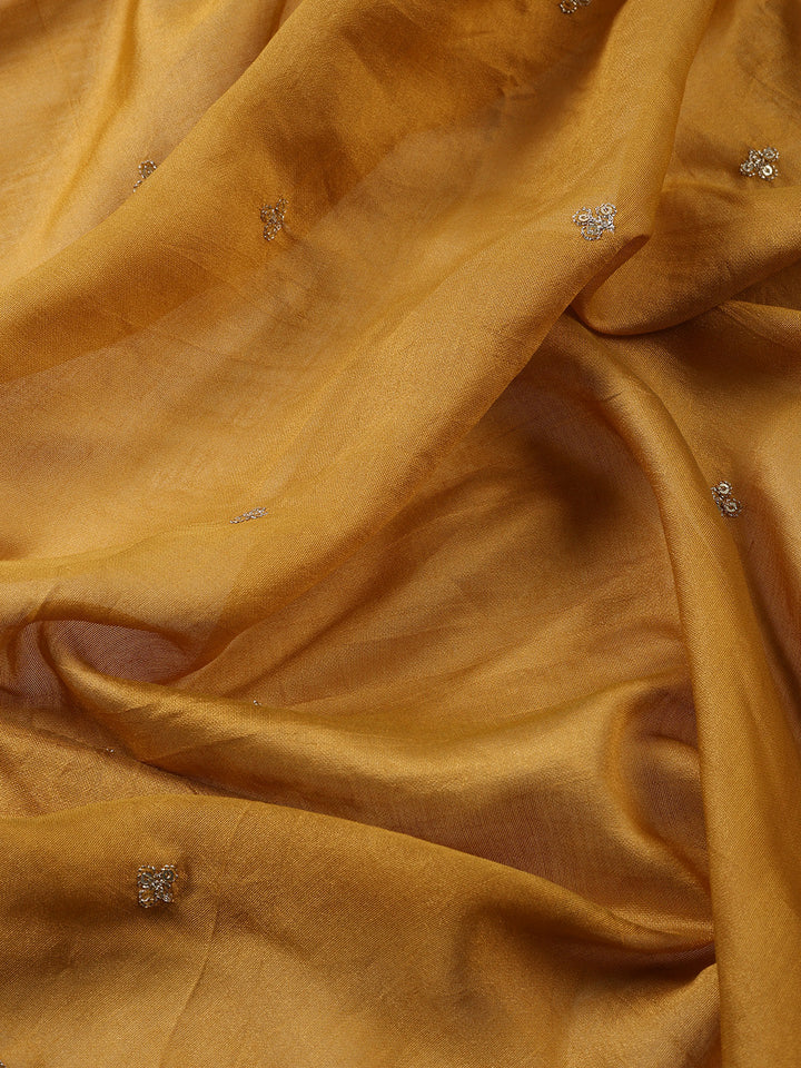 Neck Embroidered Cotton Blend Unstitched Suit With Dupatta