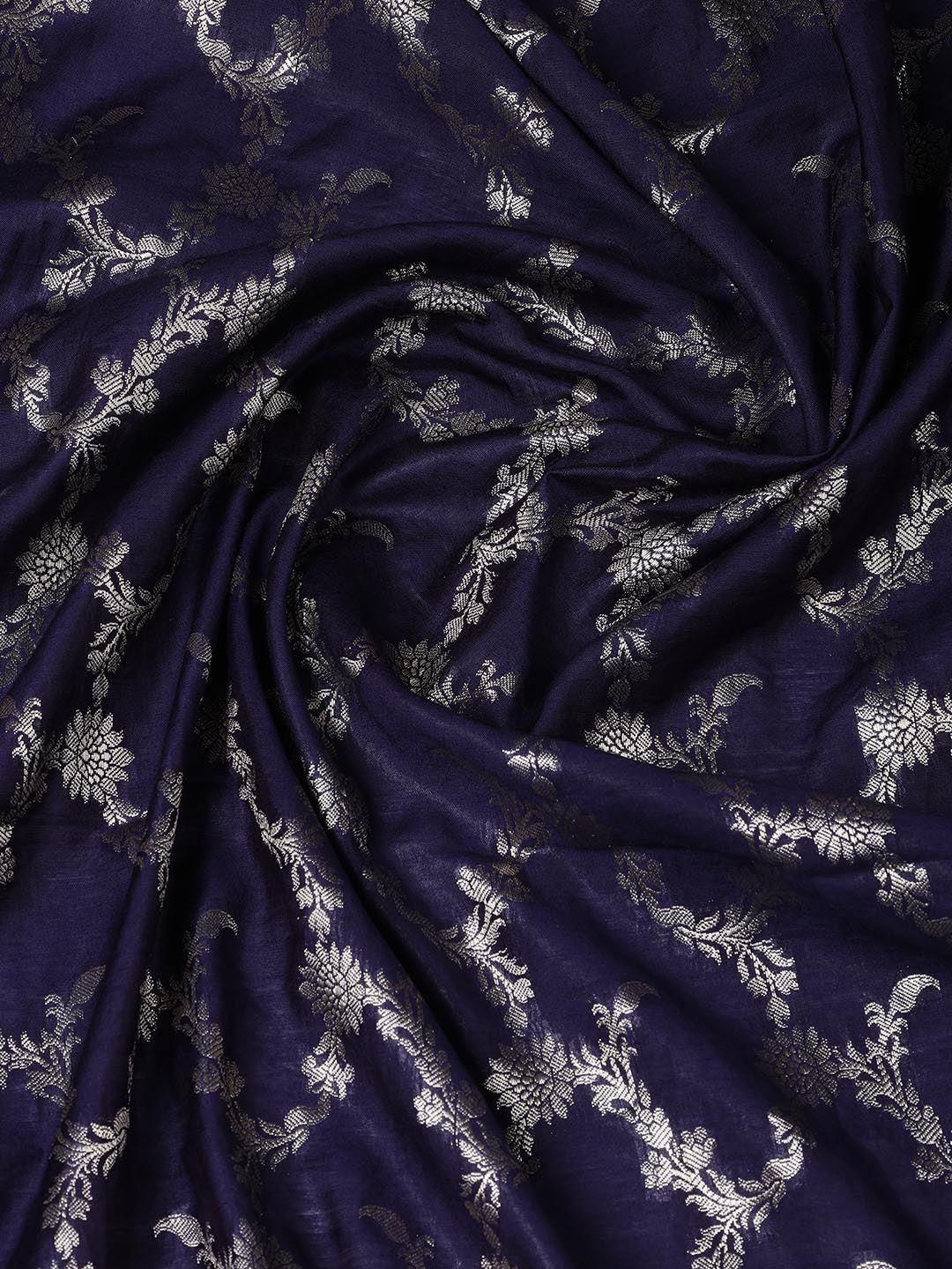 Woven Chanderi Unstitched Suit With Dupatta