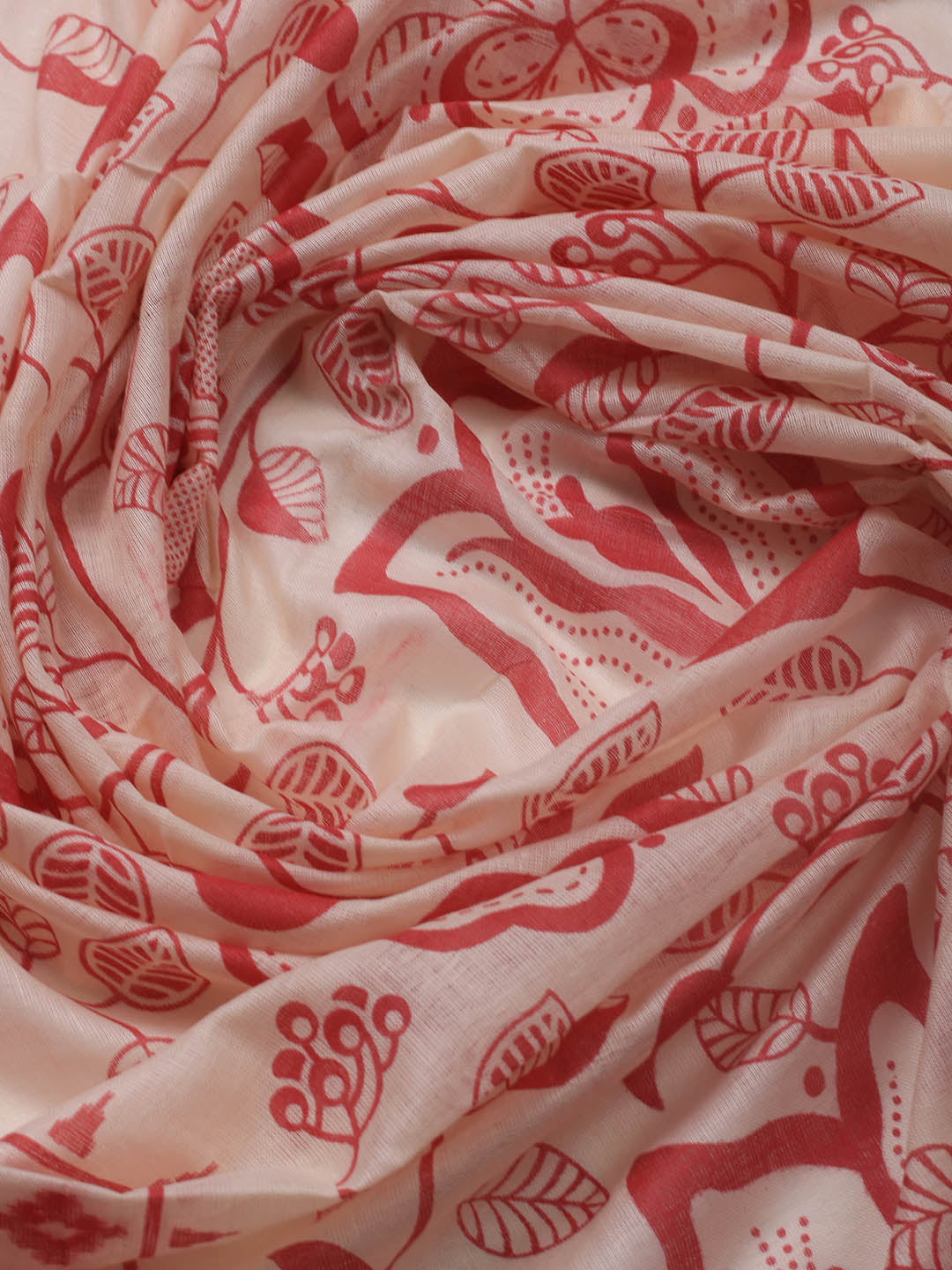 Printed Cotton Blend Unstitched Suit With Dupatta