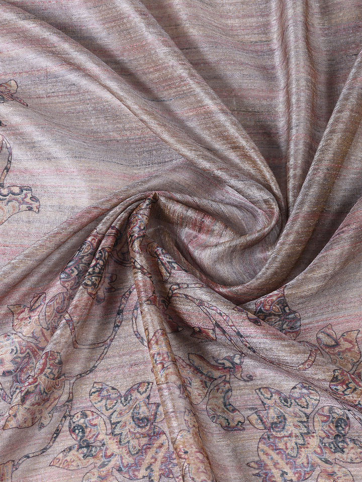 Kantha Work Chanderi Unstitched Suit With Dupatta