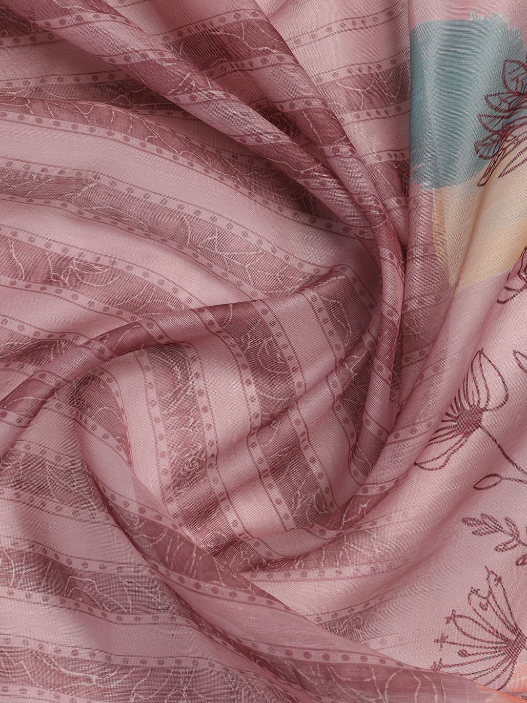 Neck Embroidery Chanderi Unstitched Suit With Dupatta