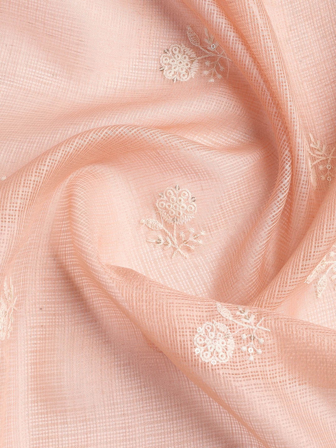 Embroidered Cotton Blend Unstitched Suit Piece With Dupatta