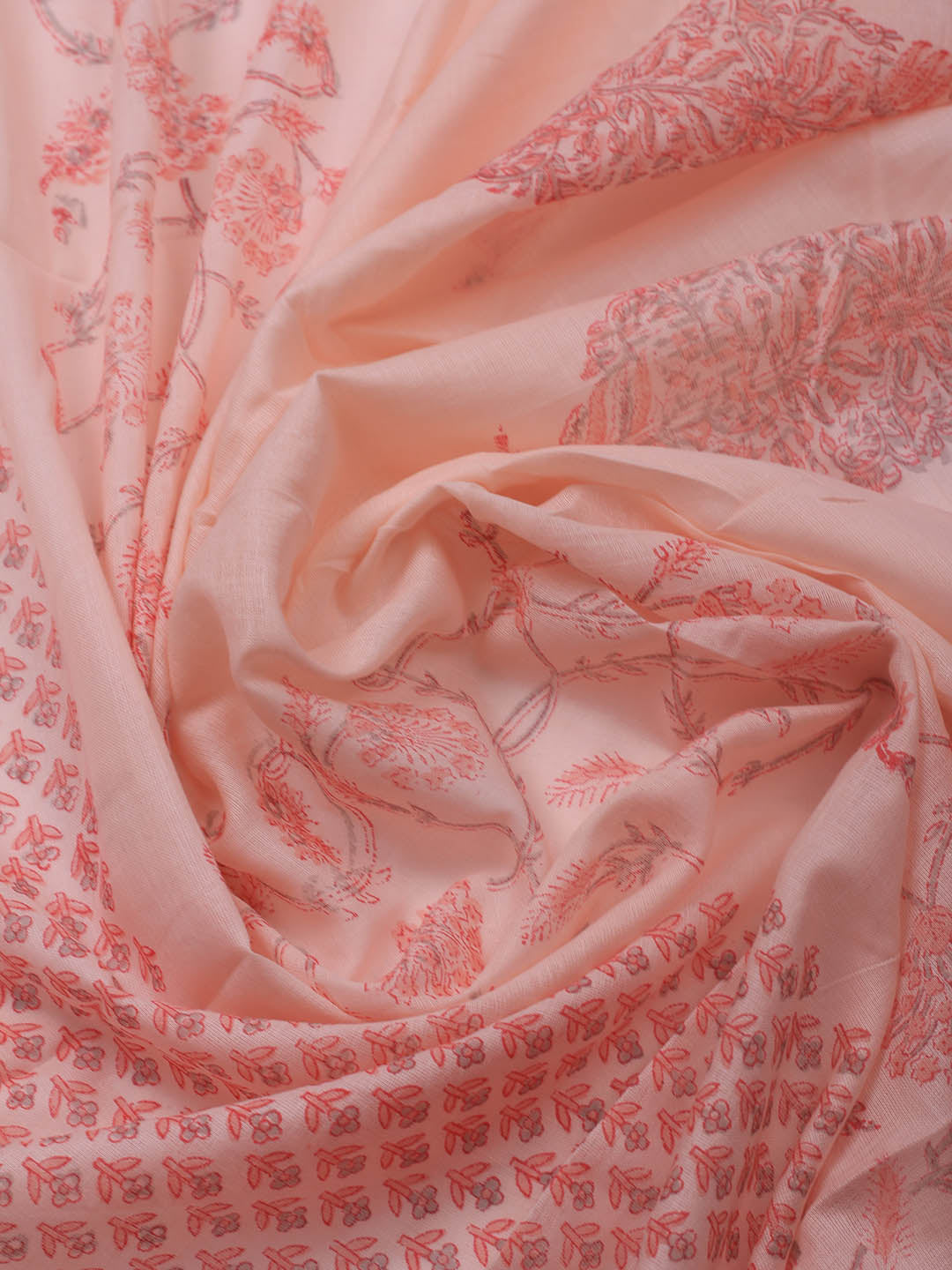 Printed Cotton Blend Unstitched Suit Piece With Dupatta