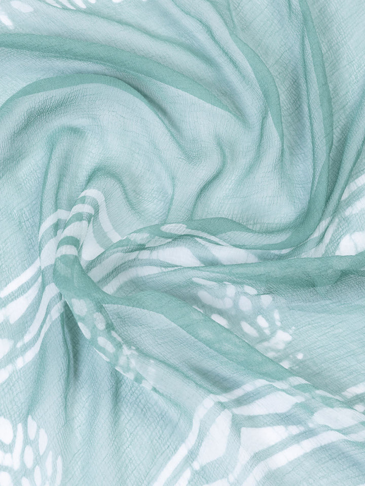 Printed Chanderi Unstitched Suit Piece With Dupatta