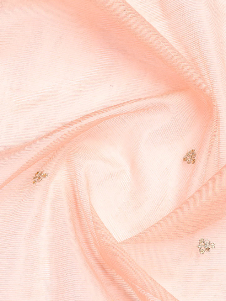 Embroidered Cotton Blend Unstitched Suit Piece With Dupatta