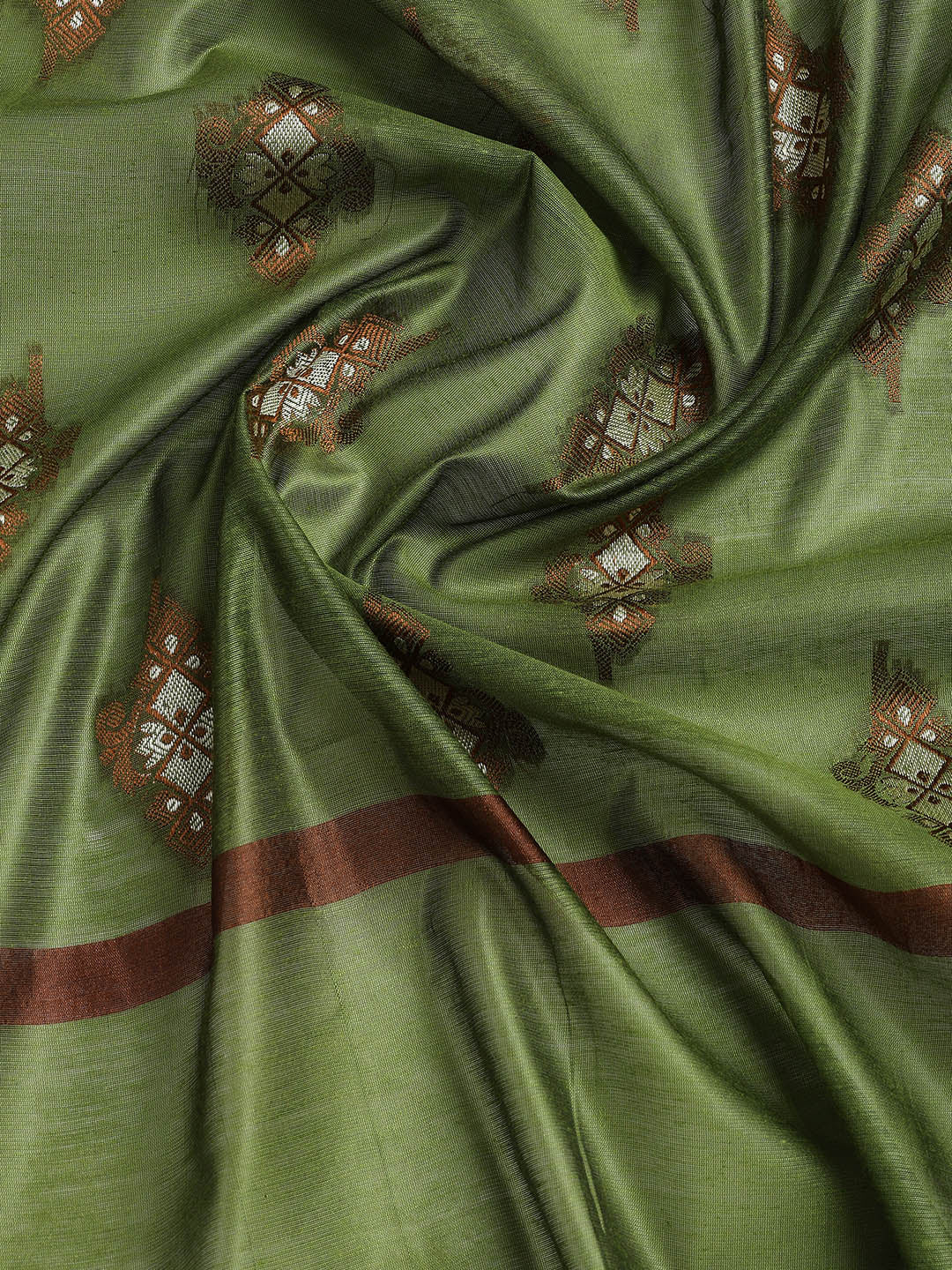 Woven Chanderi Unstitched Suit With Dupatta