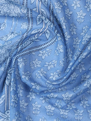 Neck Woek Cotton Blend Unstitched Suit With Dupatta