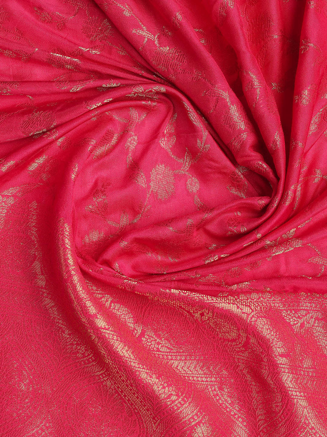 Embroidered Chanderi Unstitched Suit Piece With Dupatta