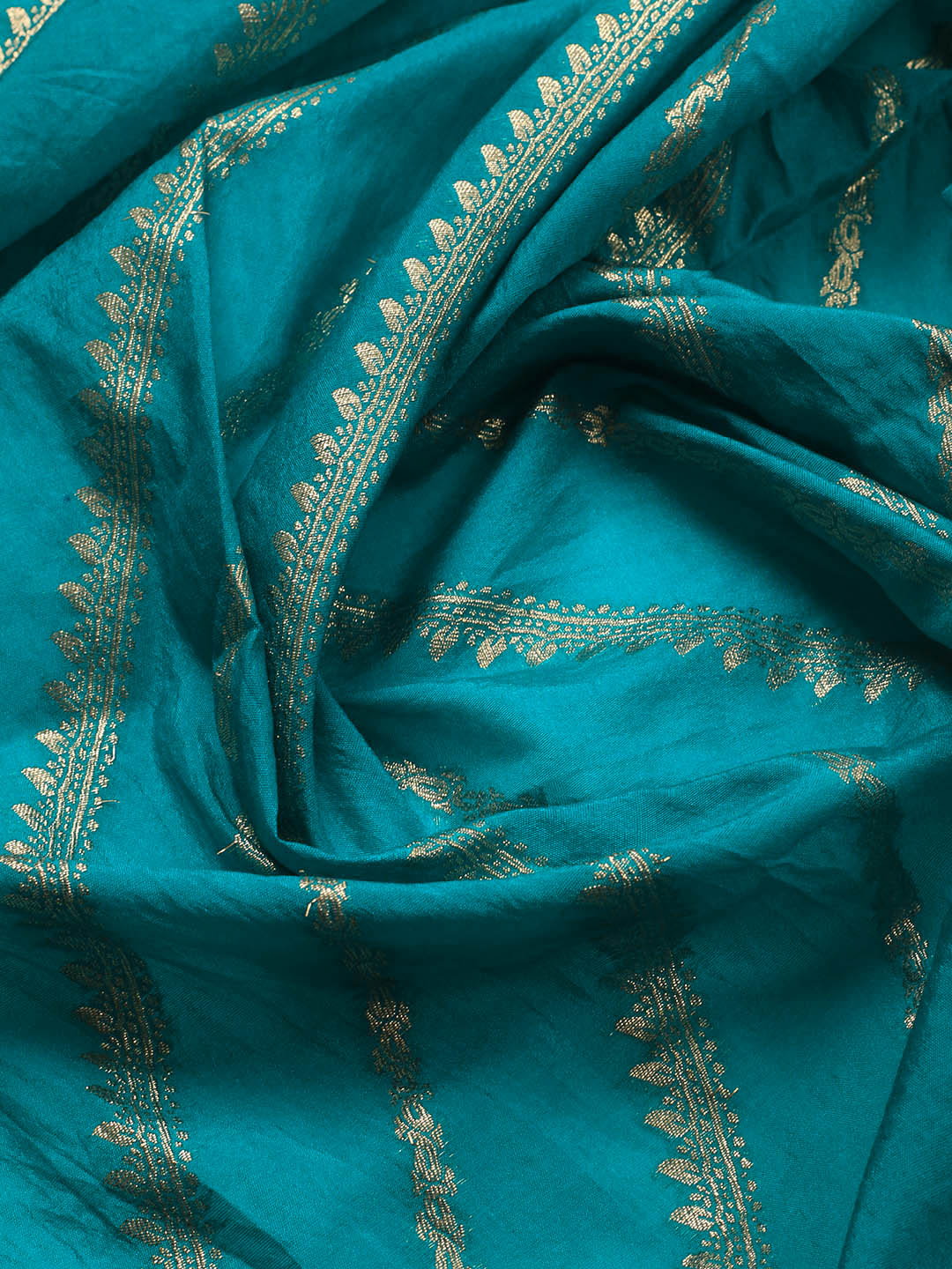 Neck Embroidery Chanderi Unstitched Suit With Dupatta