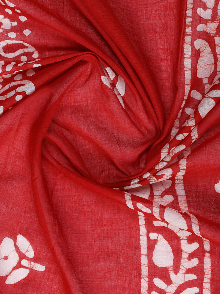 Printed Cotton Blend Unstitched Suit With Dupatta