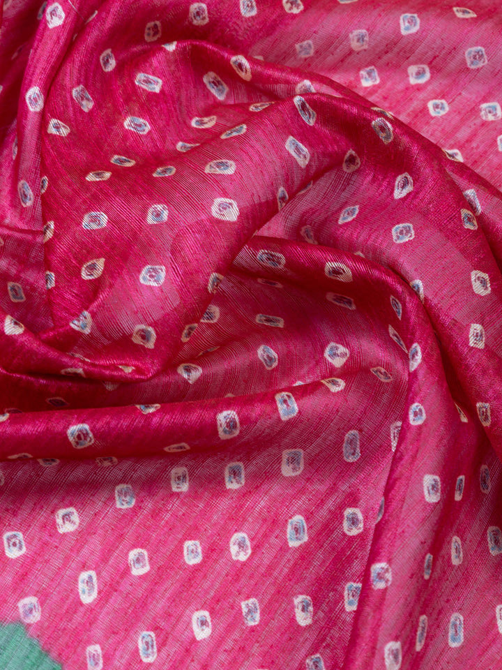 Neck Embroidered Chanderi Unstitched Suit With Dupatta