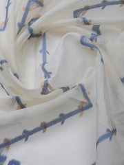 Jamdani Chanderi Unstitched Suit Piece With Dupatta