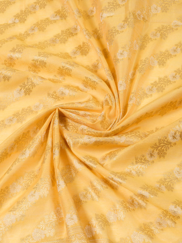 Woven Chanderi Unstitched Suit With Dupatta